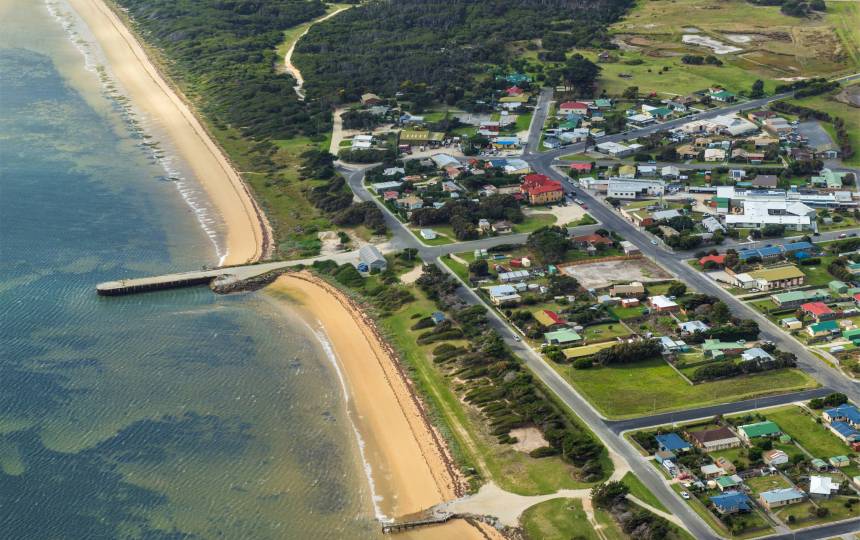 Flinders Island Whitemark Aerial