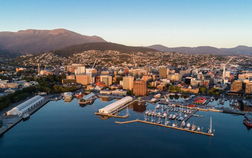 Hobart - Franklin Wharf Aerial Banner