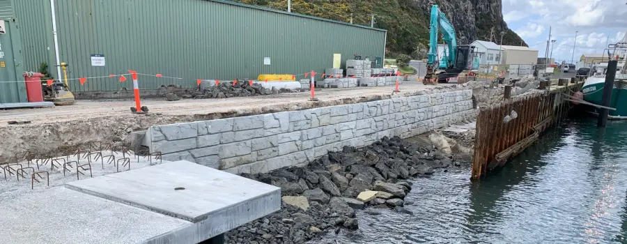 Port of Stanley works progressing