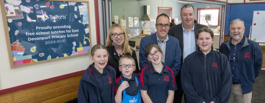 TasPorts Extends Daily School Lunch Support in East Devonport for Seven More Years